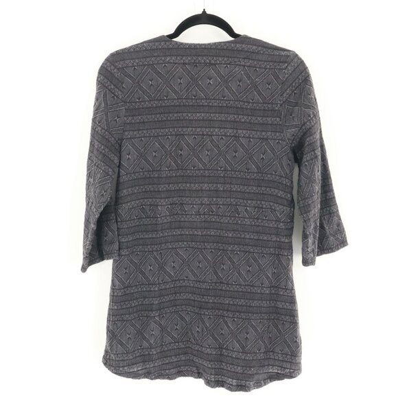 Soft Surroundings Linen Cardigan Womens S Black‎ Tribal Boho Grannycore Eclectic - Picture 4 of 16